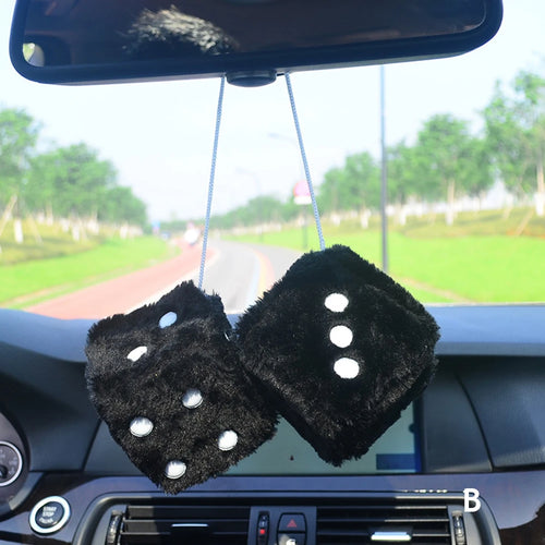 Fuzzy Dice - Mirror Ornament