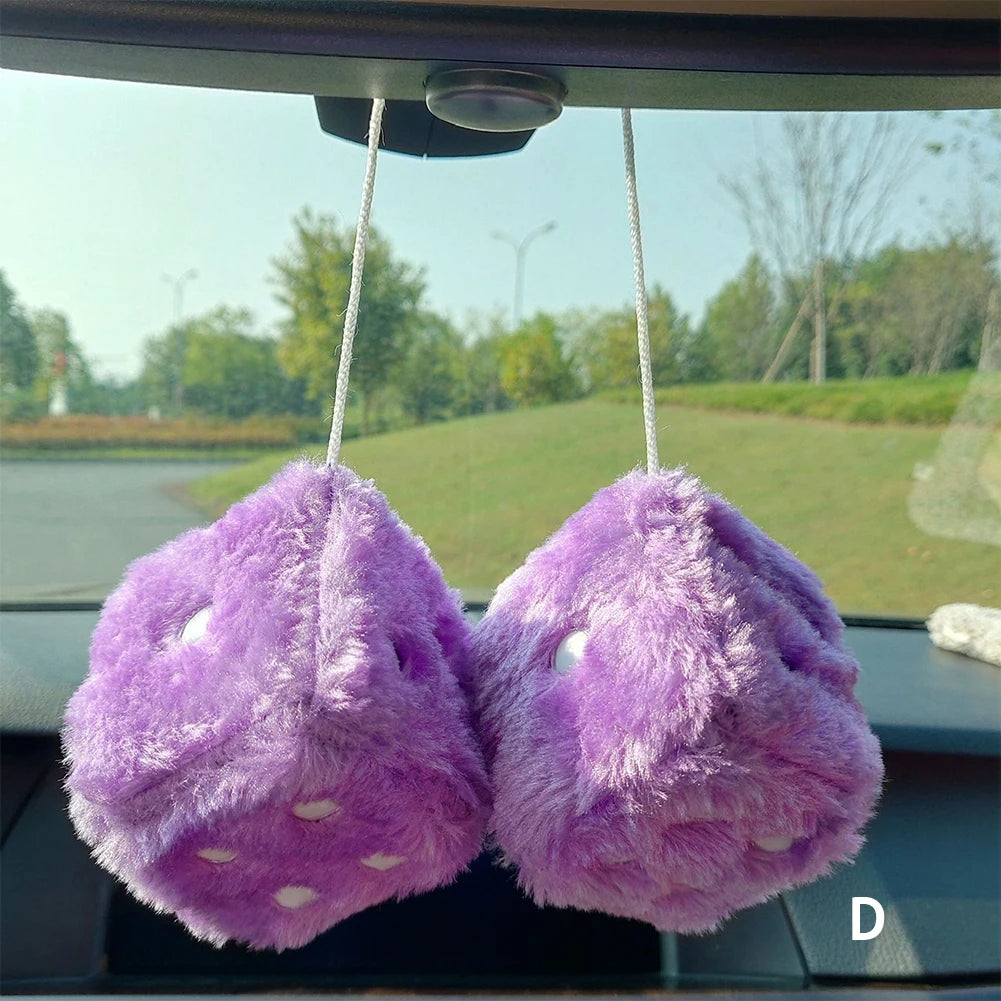 Fuzzy Dice - Mirror Ornament