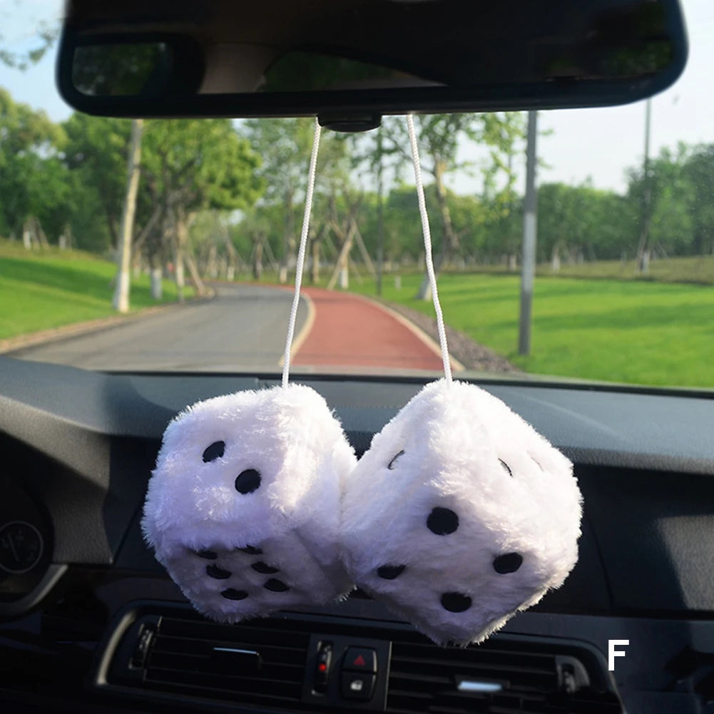 Fuzzy Dice - Mirror Ornament