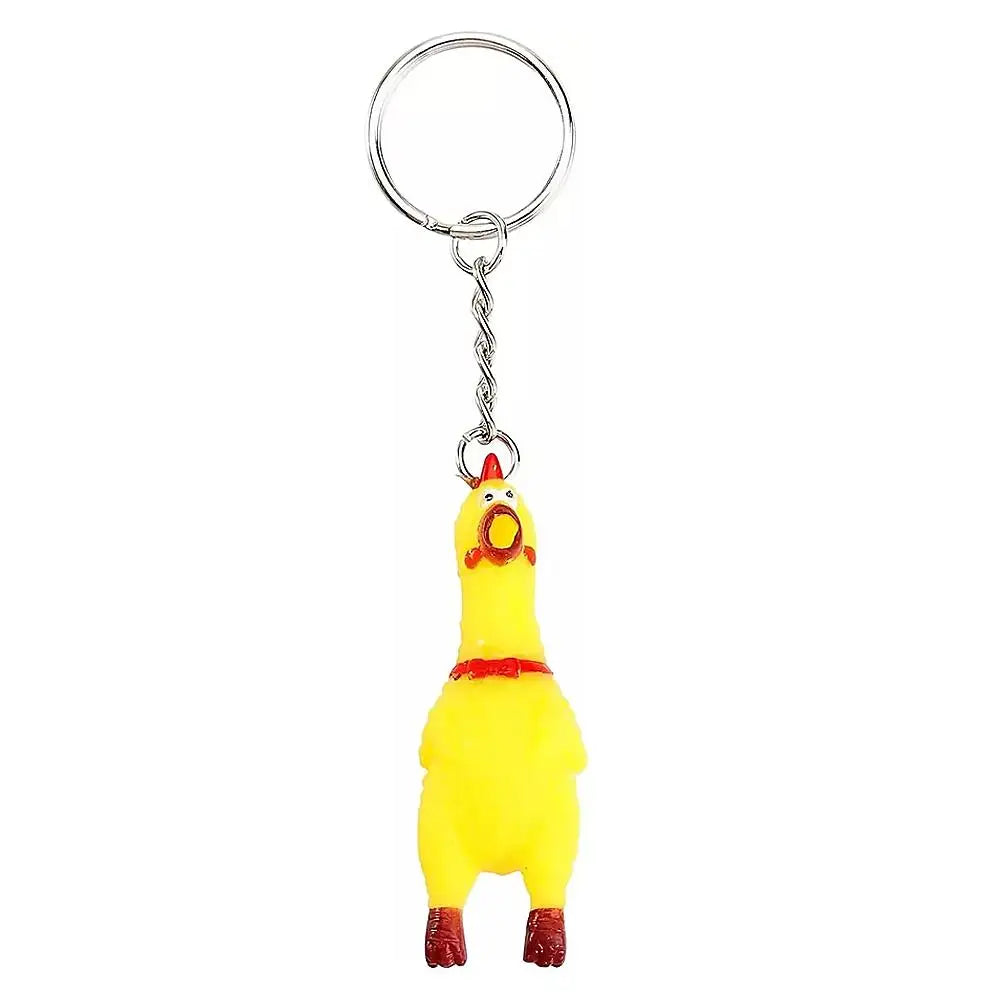 Screaming Chicken Keychain