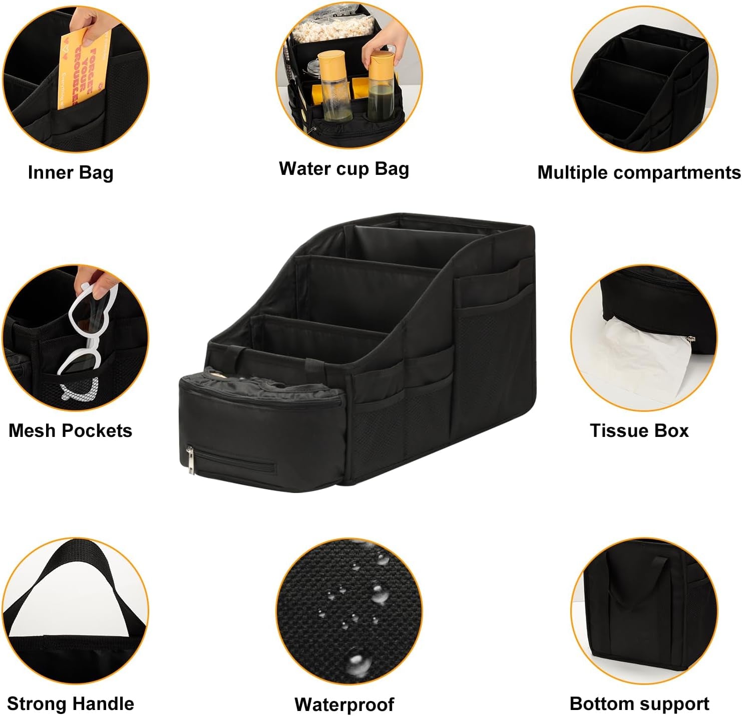Car Seat Organiser - Black